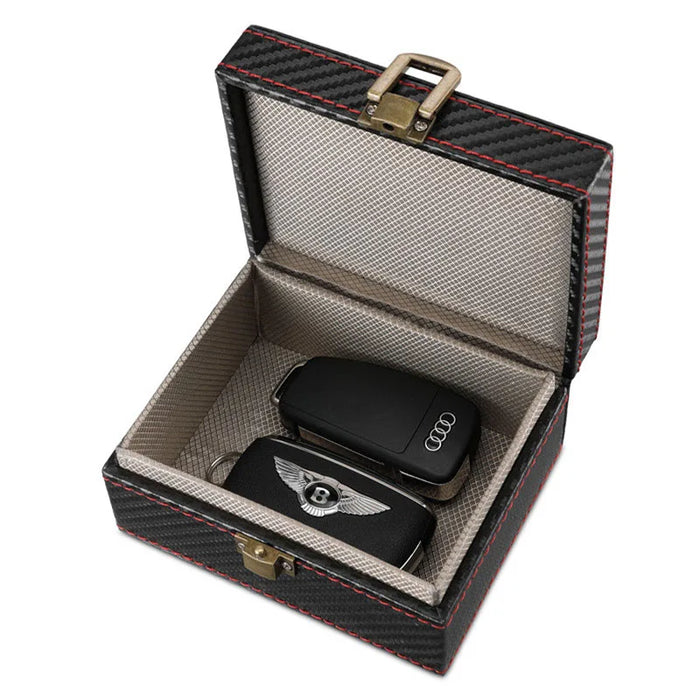 Faraday Box for Car Keys — Leather RFID Signal Blocker Case