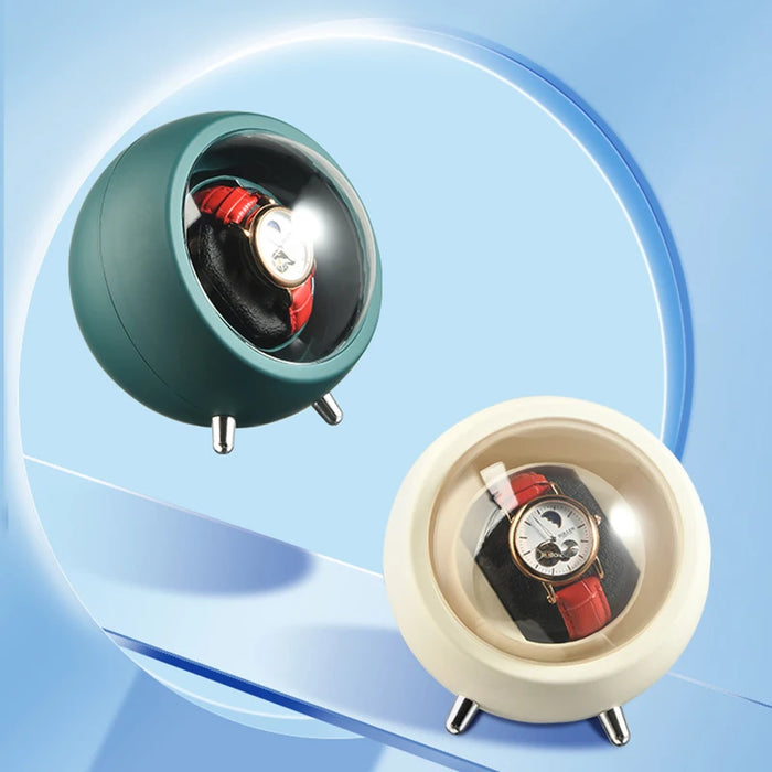 USB Motor Watch Winder Box for Automatic Watches — Rotating Display