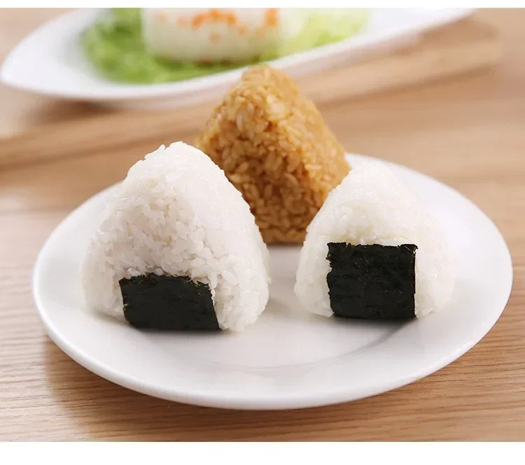 Triangle Onigiri Mould – Rice & Vegetable Roll Press, Small or Large, Food‑grade PP (Yellow/White)