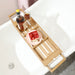 Expandable Wooden Bathtub Caddy Tray – Telescopic, Non‑slip Tablet & Soap Holder