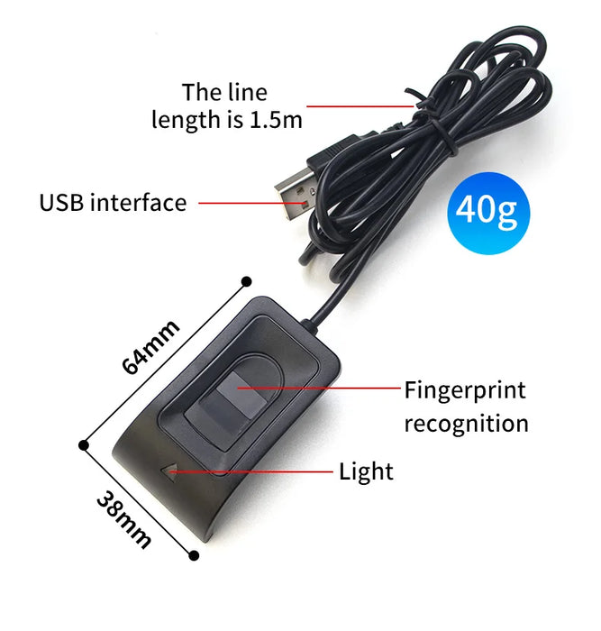 USB Fingerprint Reader for Windows 10/11 — Windows Hello Biometric Login