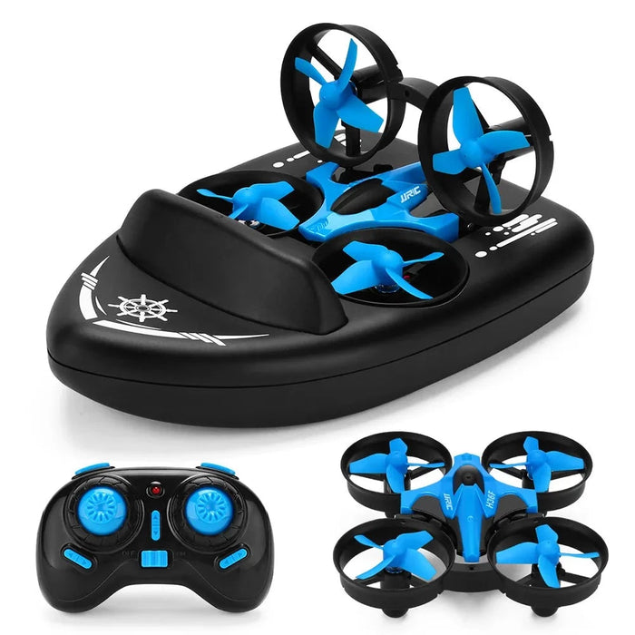 JJRC H36F - Mini Quadcopter RC Drone with Altitude Hold, Headless Mode, and 3 in 1 Sea Land Air Flight Capability - Perfect Boat RC Helicopter Toy for Kids