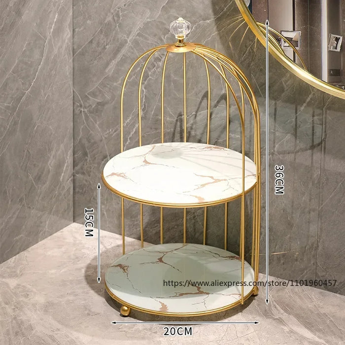 Metal Makeup Organiser – Multi-Shelf Cosmetic Storage for Vanity & Bathroom