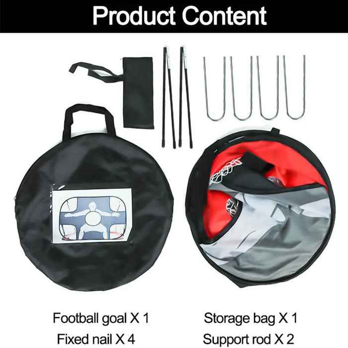Foldable Pop-up Football Goal, 110×80×80cm – Portable Training Net for Kids & Adults