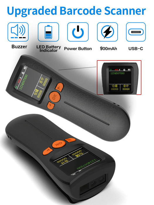 KR-A9 Mini Bluetooth 2D Barcode Scanner — Pocket QR & PDF417 Reader