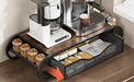 Coffee Pod Drawer Holder for K‑Cup – Metal Pull‑Out Storage with Side Baskets