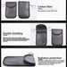 Car Key Signal Blocking Pouch Carbon Fibre RFID Faraday Case — Black