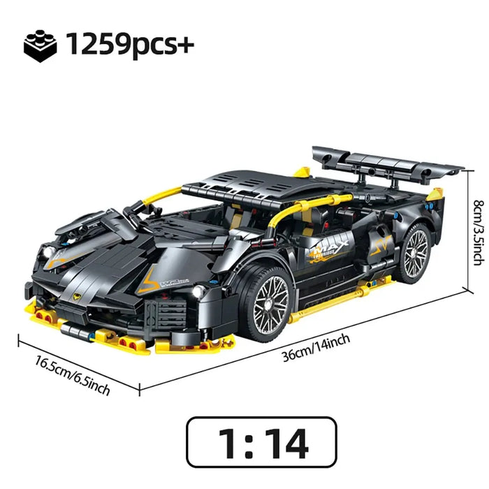 Building Block Toys 1229pcs - Sports Car Race Construction Set, Cool Decoration - Ideal Gift for Thanksgiving, Christmas, and Holiday Parties