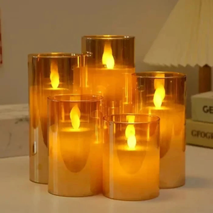 3-piece LED Flameless Candles with Remote Control for Weddings, Parties & Home Decor
