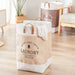 Large Cotton Folding Laundry Basket – Fabric Storage Bin (Off-White)