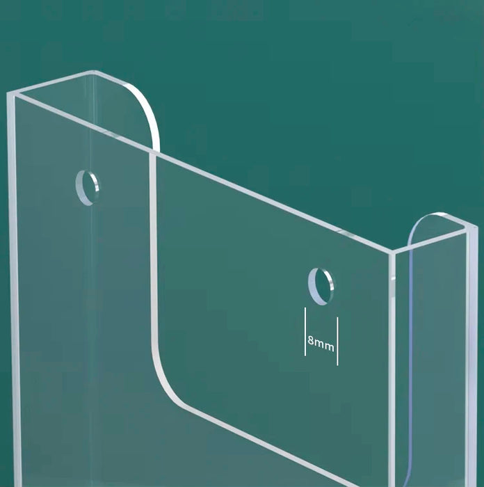 Acrylic Wall-Mounted Brochure Holder - A4/A5 Clear Flyer & Pamphlet Display