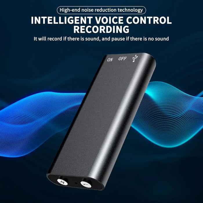 Mini Ultra-slim Voice Recorder (4–64GB) — Voice-Activated, MP3 Player