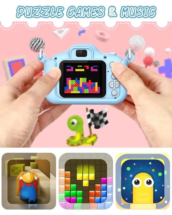 HD Dual Lens Digital Cartoon Kids Camera - 40MP Children's Mini Camera with 2 Inch Screen - Ideal Birthday or Christmas Gift For Boys and Girls