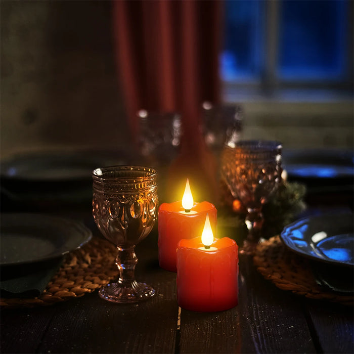 Rechargeable Waterproof LED Tea Lights with Remote Timer — Flameless Home & Wedding Candles