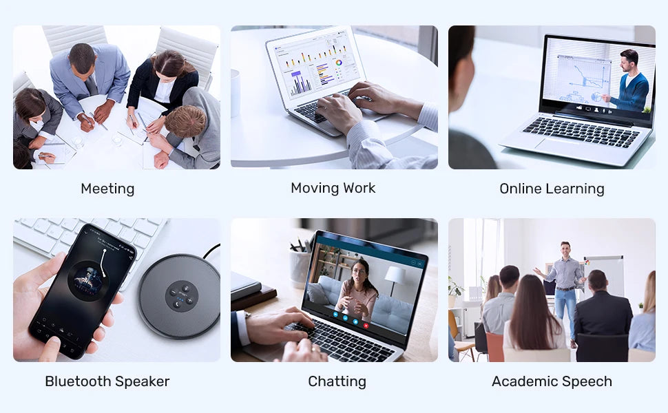 EMEET OfficeCore M1A USB Conference Speakerphone — 360° 2‑Mic Pickup