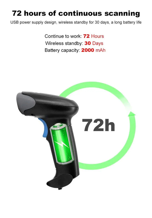 USB Wired 1D/2D Handheld QR & Barcode Scanner — High-Speed