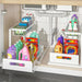 Under‑sink 2‑Tier Pull‑Out Storage Organiser – 36×27×28cm, Black or White