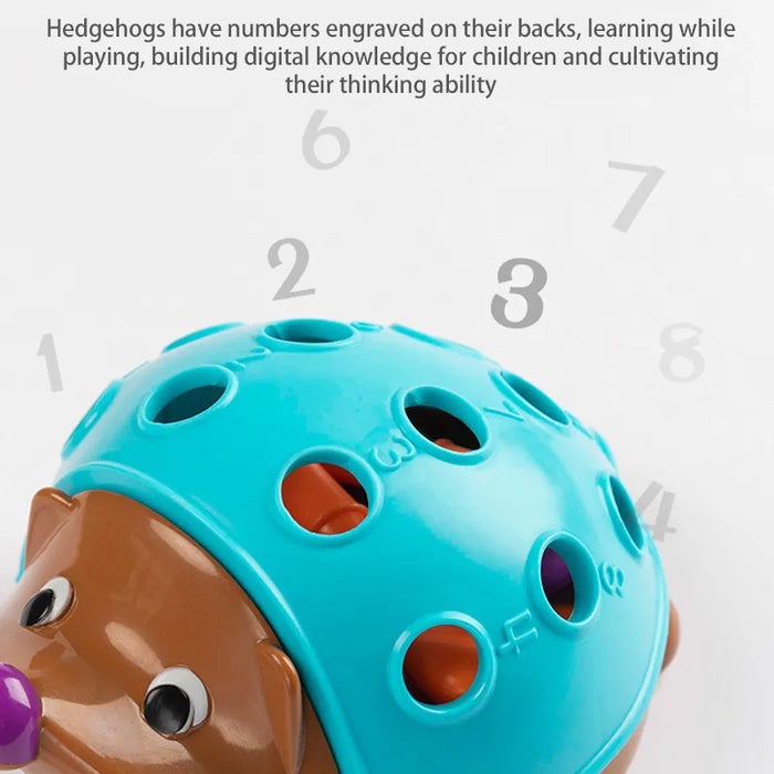 Early Education Hedgehog Toy - Training Tool for Fine Motor and Hand-Eye Coordination Development - Ideal for Kids Aged 1-3 Years