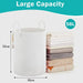 Large Tall Foldable Woven Storage Basket — Cotton-Rope Laundry Hamper