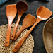 4-piece Wooden Kitchen Utensil Set — Shovel, Scoop, Spatula & Spoon