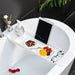 Extendable Bathtub Tray – Retractable Bath Shelf & Towel Holder (White/Black)