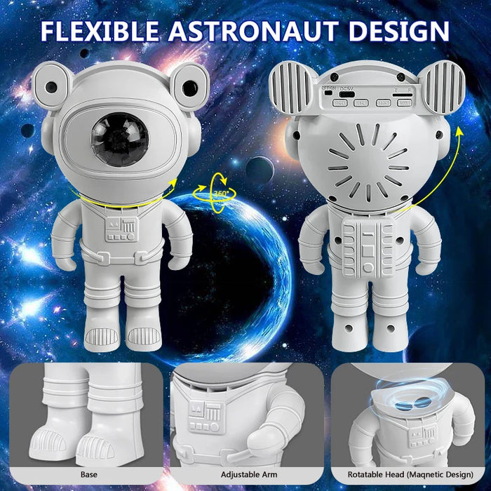 Star DIY Projector Night Light for Kids - Remote Control, 360 Adjustable Design, Astronaut and Nebula Galaxy Lighting Theme - Ideal for Children's Bedroom Decor and Relaxing Bedtime Atmosphere