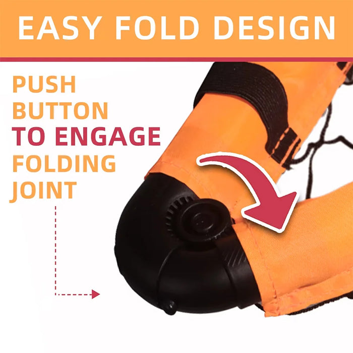 Kids Foldable Portable Football Goal with Ball & Pump — Outdoor Practice and Play