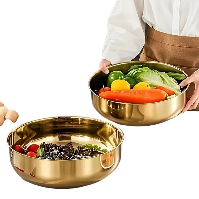 Stainless Steel Mixing Bowl with Lid — Heavy-Duty, Dishwasher-Safe
