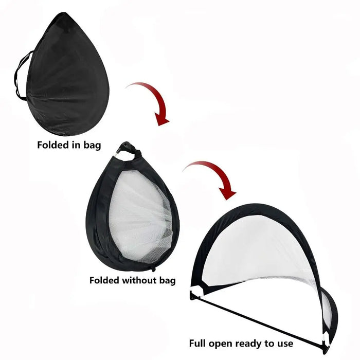 Pop-Up Folding Football Goal with Carry Bag — Portable Training Net