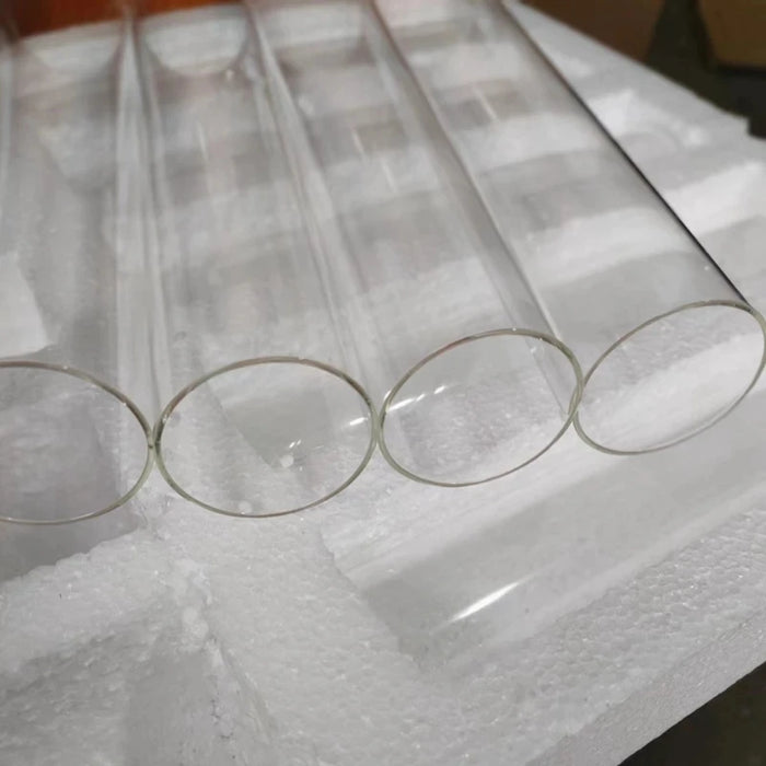 Pack of 10 Glass Candle Tubes 5 cm x 25 cm – Transparent Wedding Props