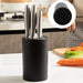 Knife Holder Insert — Black PP/TPR Kitchen Knife Organiser Stand