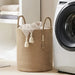 Large Tall Foldable Woven Storage Basket — Cotton-Rope Laundry Hamper