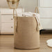Large Tall Foldable Woven Storage Basket — Cotton-Rope Laundry Hamper