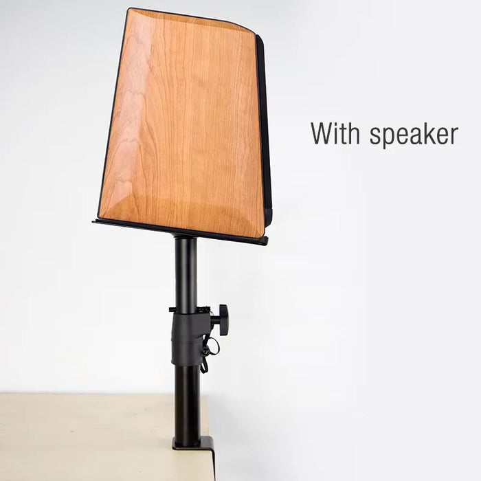 Studio‑Grade Clamp Mount Speaker Stand — Height Adjustable Desktop Platform for Monitors