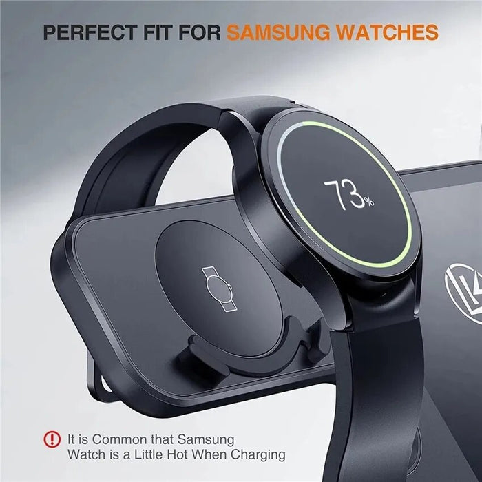 Samsung S22 S21 S20 S10 Ultra Note Galaxy Watch 5 4 Active Buds - 3 in 1 Wireless Charger Stand, 15W Fast Charging Dock Station - Ideal for Quick and Efficient Charging