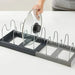 7‑Grid Telescopic Pot Rack – Adjustable Pots, Pans & Lid Organiser