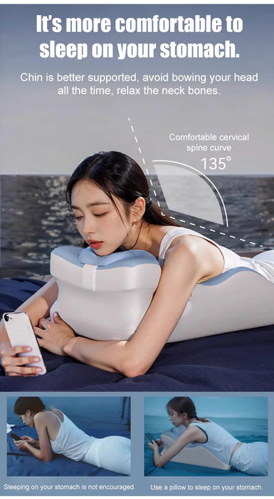 Multifunctional Bed Lounger Pillow — Ergonomic Memory Foam Backrest for Sleeping, Reading & Phone Use