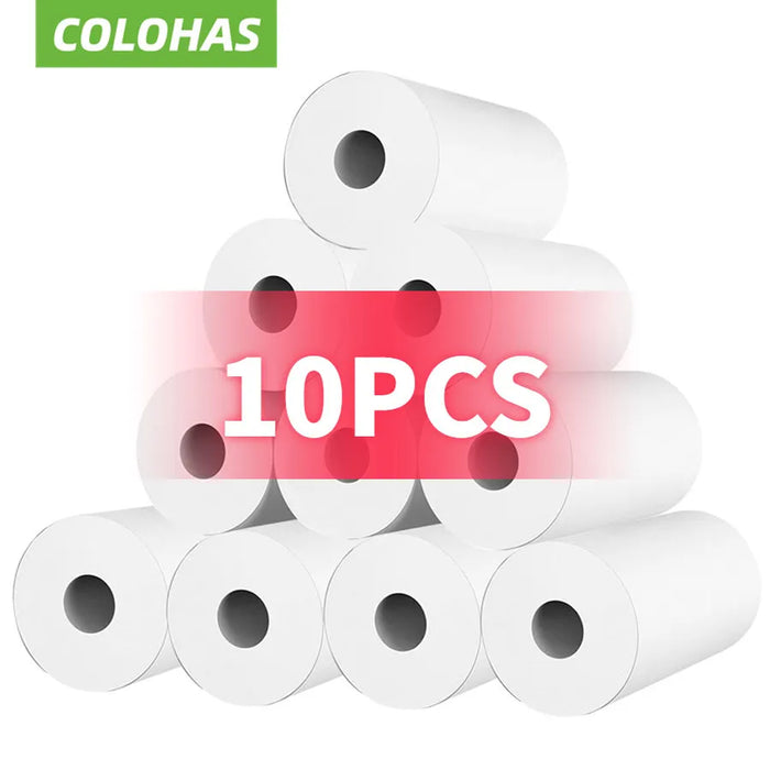 Instant Printer & Kids Camera - 57*25mm White Thermal Paper, Pack of 10 Replacement Accessories - Ideal for Children's Photography and Creative Projects