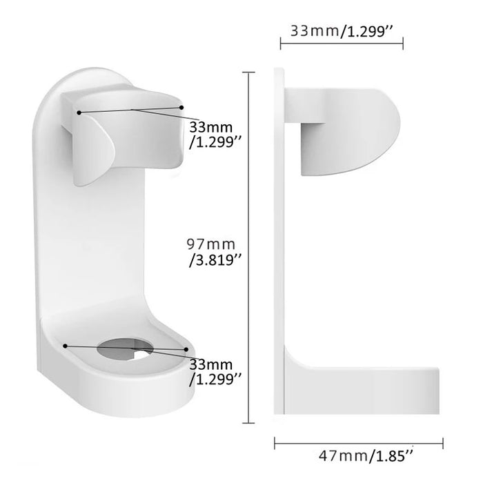 Wall-Mounted Electric Toothbrush Holder — Traceless ABS Stand, Fits Most Electric Brushes