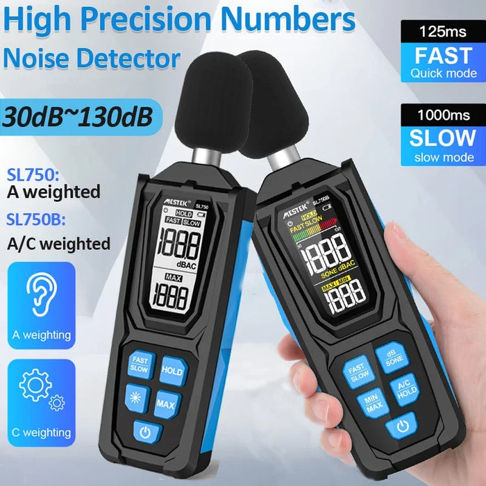 Professional Digital Decibel Meter 30–130 dB — Handheld Sound Level Meter