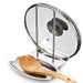 Stainless Steel Pot Lid & Utensil Holder – Multi-Functional Kitchen Rack, Silver