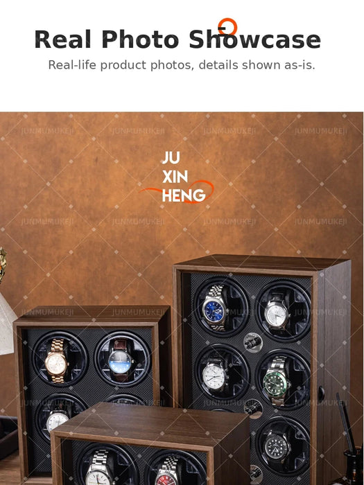 USB Motor Watch Winder Box for Automatic Watches — Rotating Display