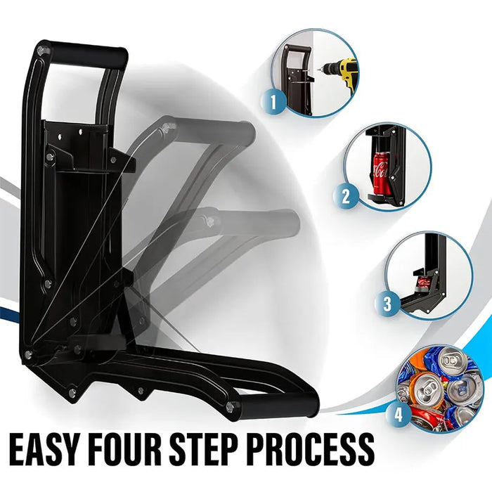 16 oz Heavy‑Duty Wall‑Mounted Can Crusher with Bottle Opener