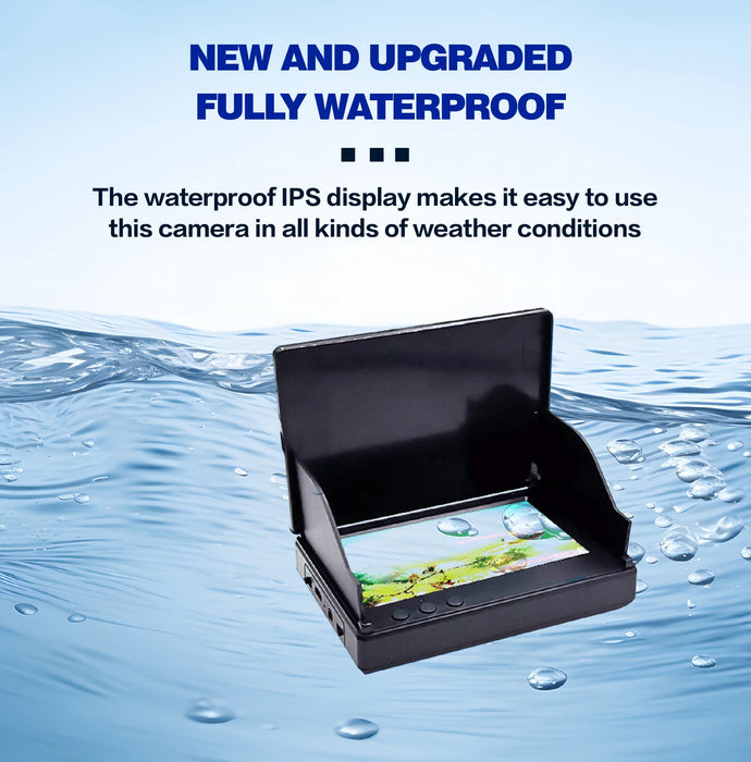 Portable 4.3in Fish Finder with 1080P Camera, 220° Wide Angle & Night Vision