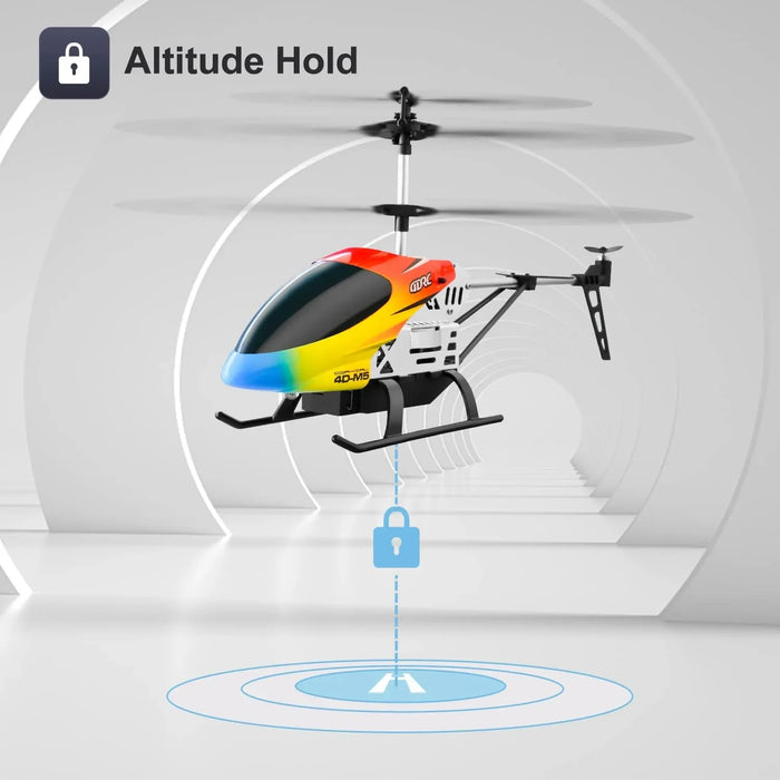 M5 - Remote Control Helicopter with Altitude Hold, 3.5 Channel, RC, Gyro and LED Light - Ideal Durable Drone Toy Gift for Aviation Enthusiasts