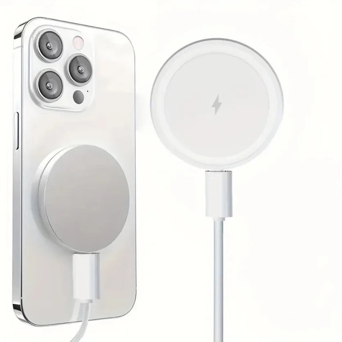Magnetic Wireless Charger Pad for iPhone 12–17 & AirPods Pro — 15W MagSafe‑style