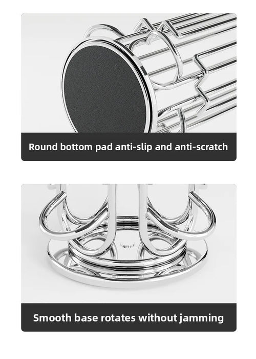 Rotating 24-Capsule Coffee Pod Rack with Anti-Slip Base — Dolce Gusto Compatible