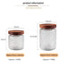 Vintage Glass Canister with Wooden Lid — Airtight Embossed Jar (M)