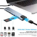 USB‑C 8‑in‑1 Hub — HDMI 4K@30Hz, 100W PD, RJ45 100Mbps, Dual SD/TF, USB 3.0