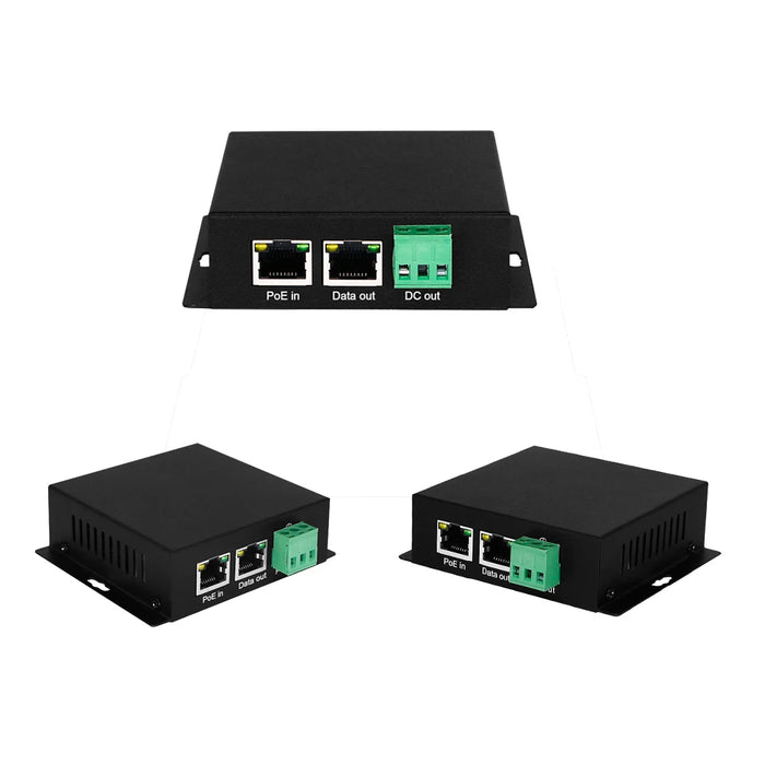 2.5G PoE Splitter 30/60/90W — Wall-mount, Isolated Ports, 10/100/1000/2500 Mbps